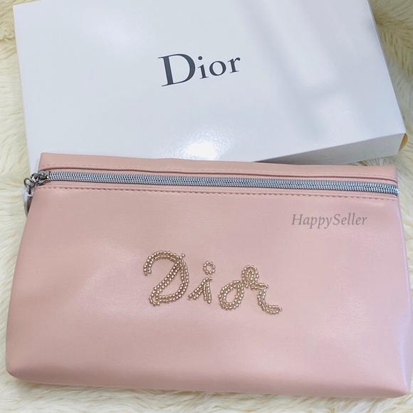 Dior Pouch Cosmetic Organizer Bag Clutch Sequins Embroidered Zippered Case New - Picture 7 of 8